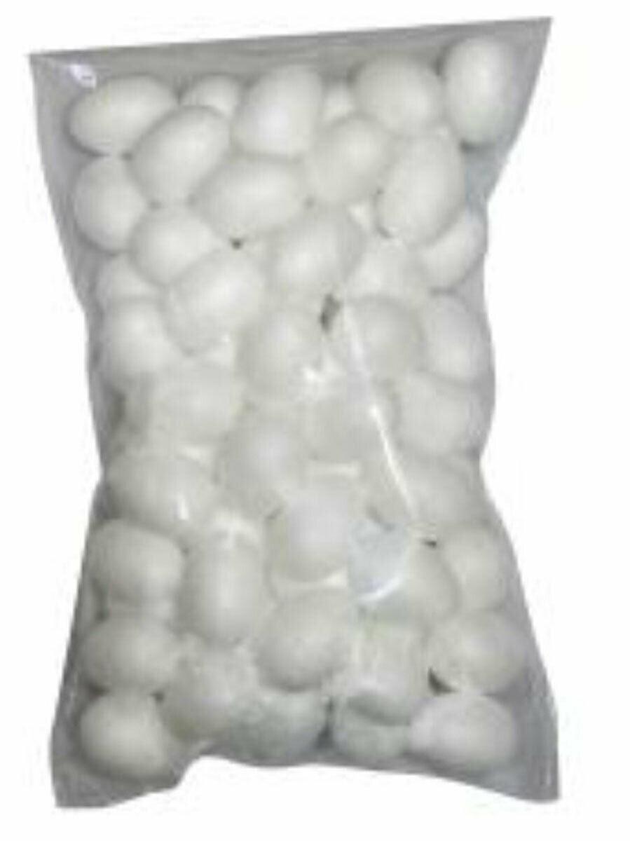 Solid White Styrofoam Egg Craft Easter Fancy Dress Party Decoration Pack Of 70 - Labreeze