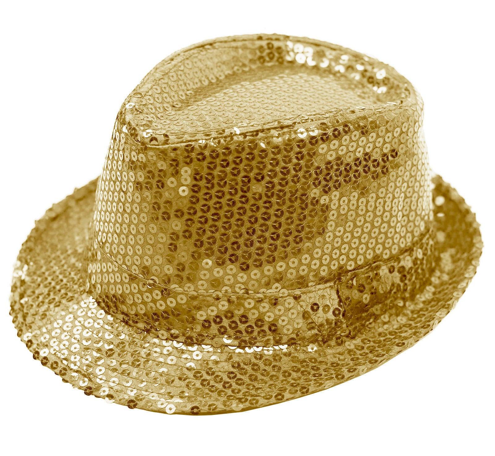 Sparkling Gold Sequin Hat Braces Dicky Dickie Bow Tie Fancy Party Accessory Set - Labreeze