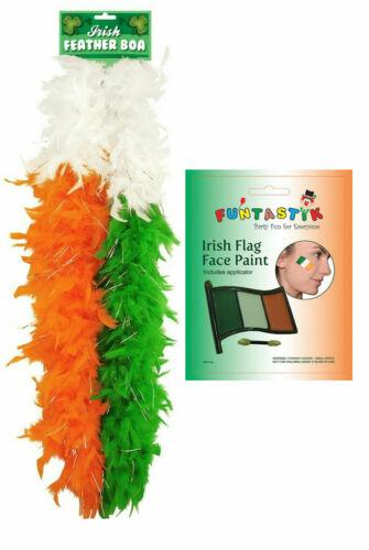 St Patrick’s Day Irish Feather Boa 150 Cm Flag Make up Ireland Fancy Dress - Labreeze