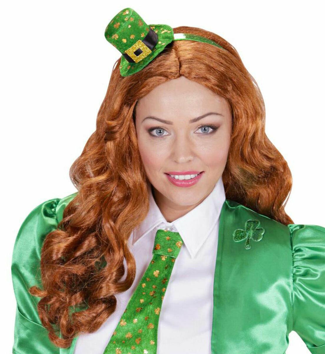 St Patrick’s Day Mini Top Hat on Headband Green Irish Fancy Dress Head Bopper - Labreeze