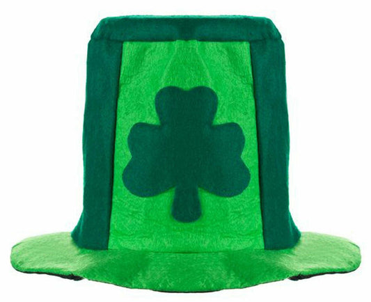St. Patrick's Day Shamrock Green Irish Felt Top Hat Ireland Supporter Fancy Dres - Labreeze