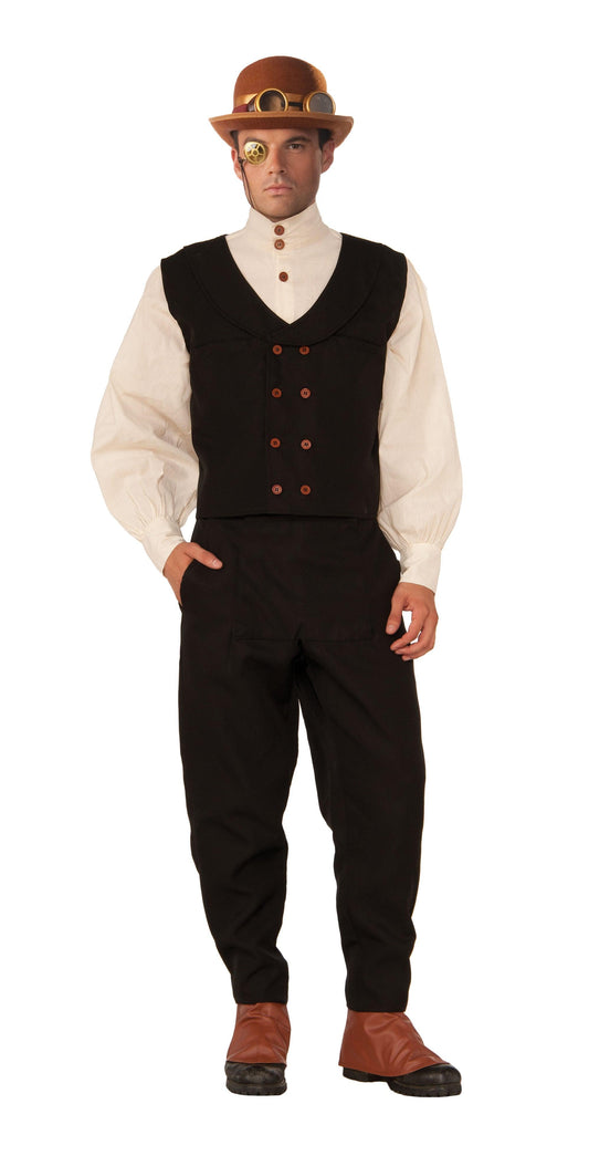 Steampunk Black Vest - Labreeze