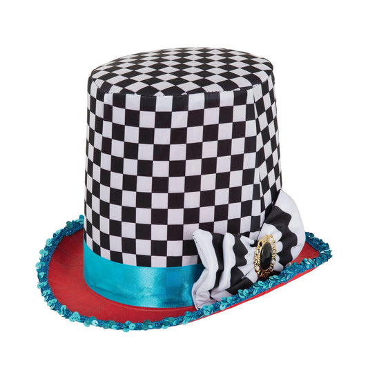 Stovepipe Mad Hatter Chequered Hat - Labreeze