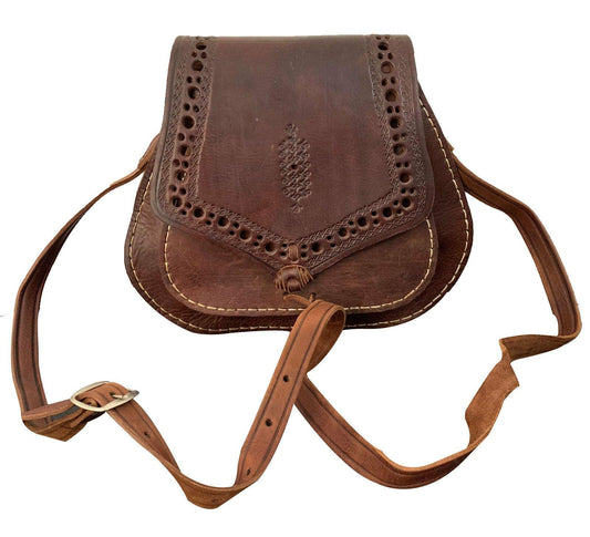 Strap140 travel small Sadler bag Moroccan real leather handbag - Labreeze