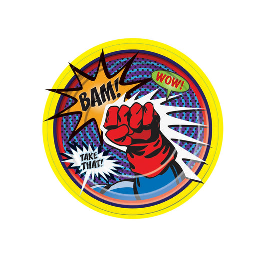 Super Hero Large Paper Plate - Labreeze
