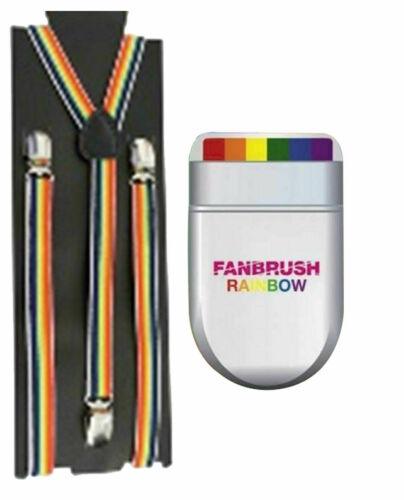 Support NHS LGRT Rainbow Cowboy Hat with Fan Brush Make Up Gay Pride Party - Labreeze