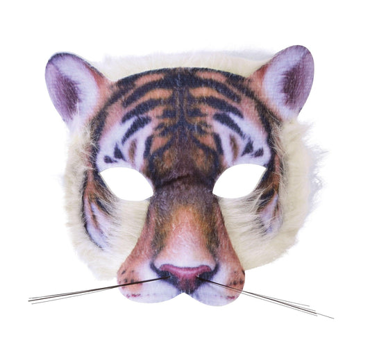 Tiger Face Realistic Fur Mask - Labreeze