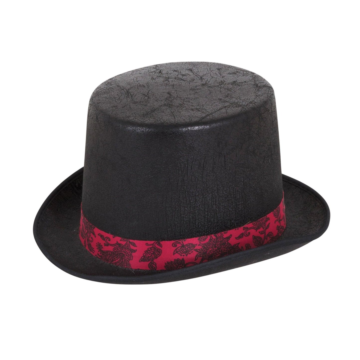 Top Hat ‘Aged’ Look Black with Red Band - Labreeze