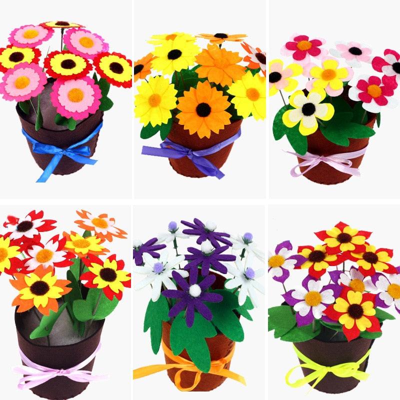 Toys for Children Crafts Kids DIY Flower Pot Potted Plant Kindergarten Learning Education Toys Montessori Teaching Aids Toy - Labreeze