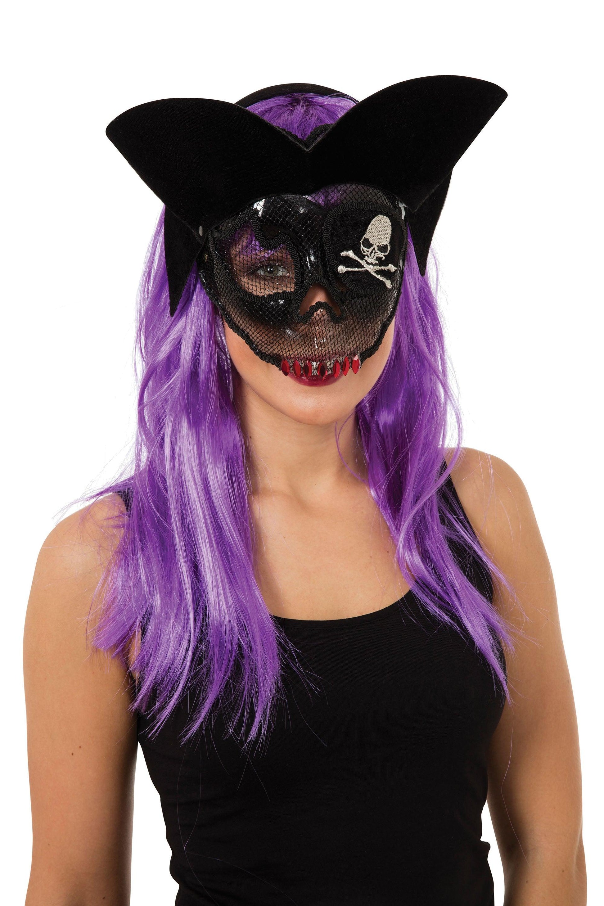 Transparent Sugar Skull Pirate Mask - Labreeze