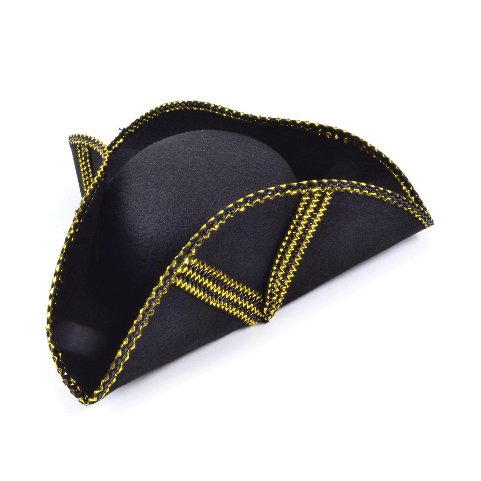 Tricorn Hat Gold Trim + Pattern - Labreeze