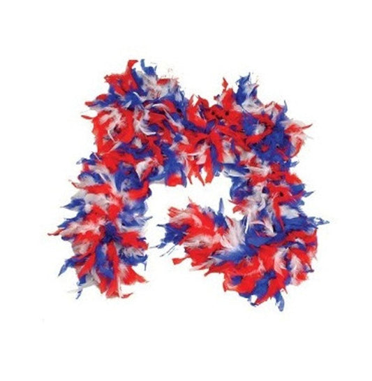 Union Jack Feather Boa High Quality 150 Cm British England National Fancy Dress - Labreeze