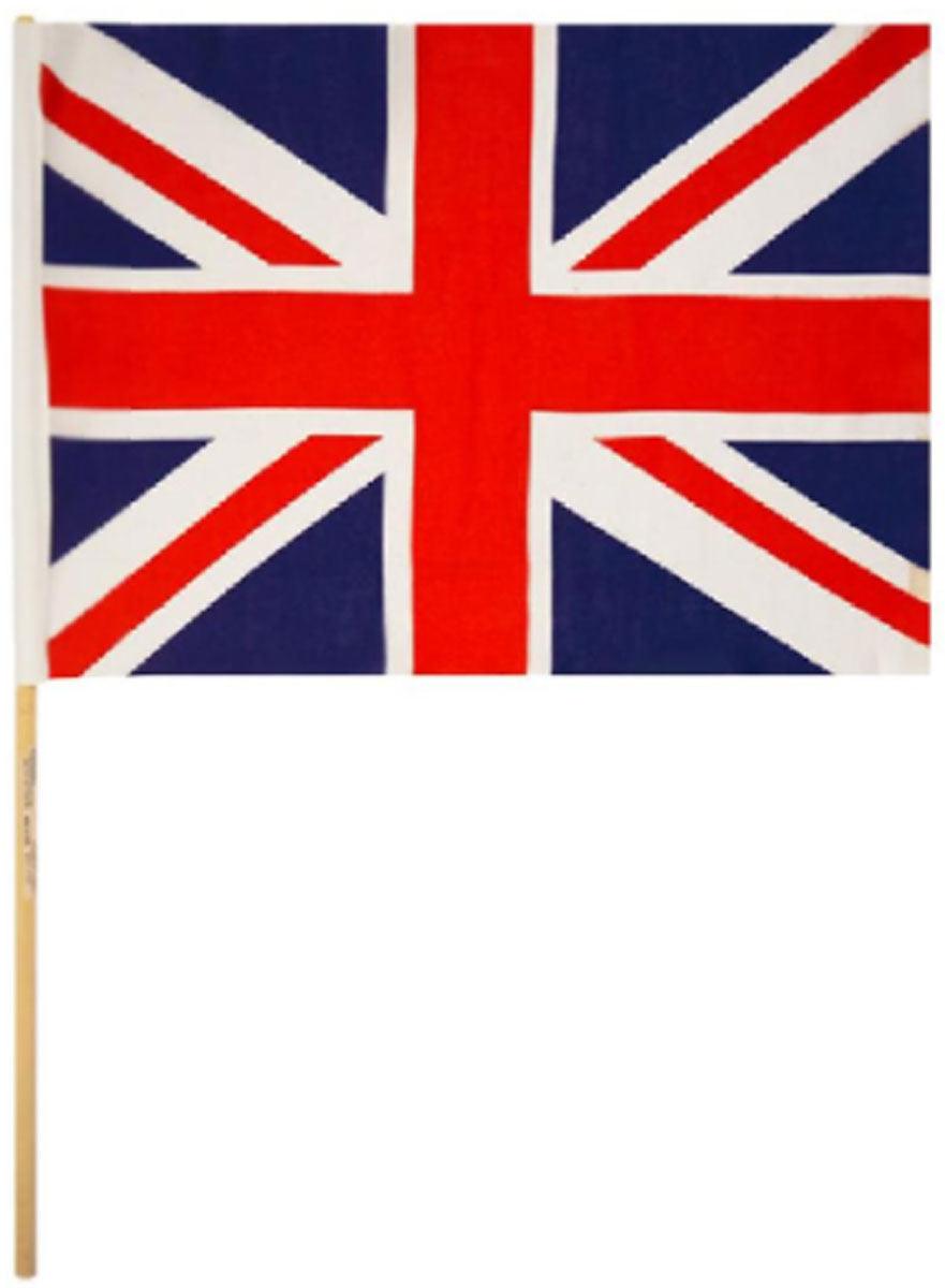 Union Jack Hand Flag with Stick British National Day Fancy Dress Party Celebration - Labreeze