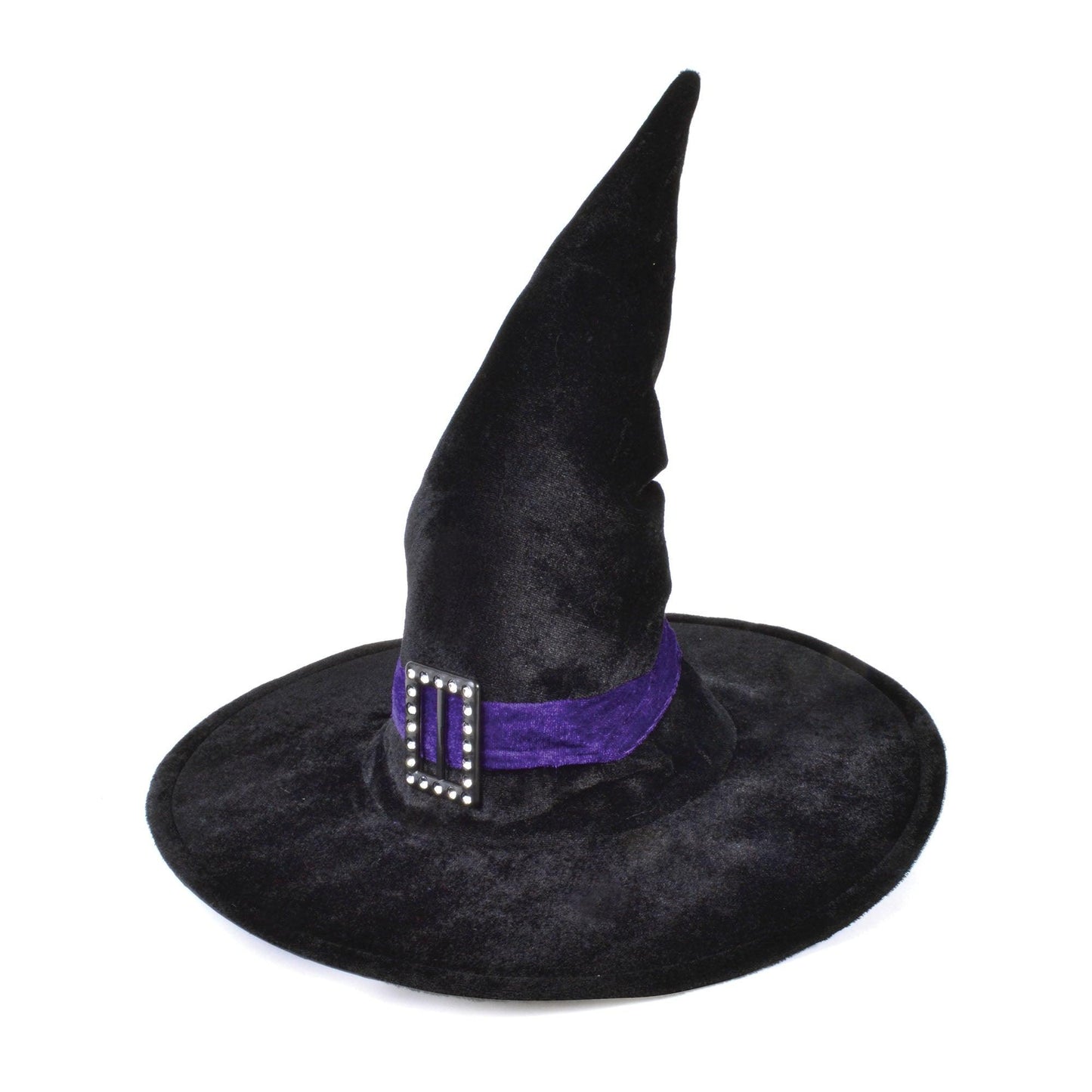 Velvet Witch Hat with Purple Belt &amp; Buckle - Labreeze