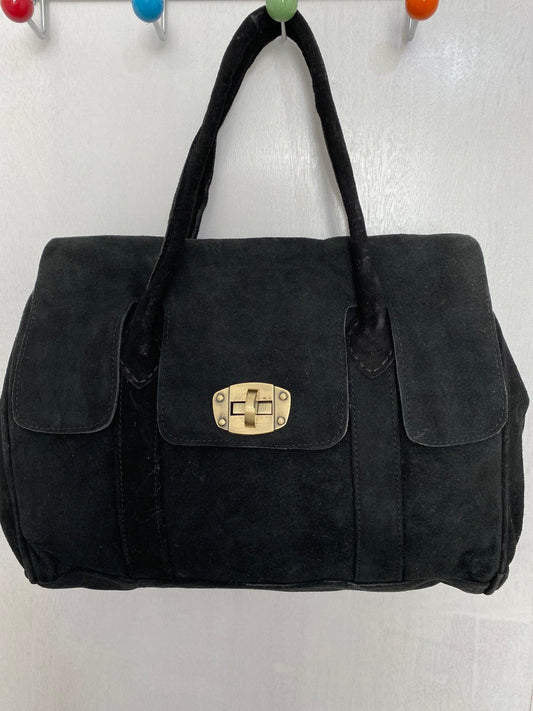 Vintage handmade real suede leather shoulder handbag Moroccan bag - Labreeze