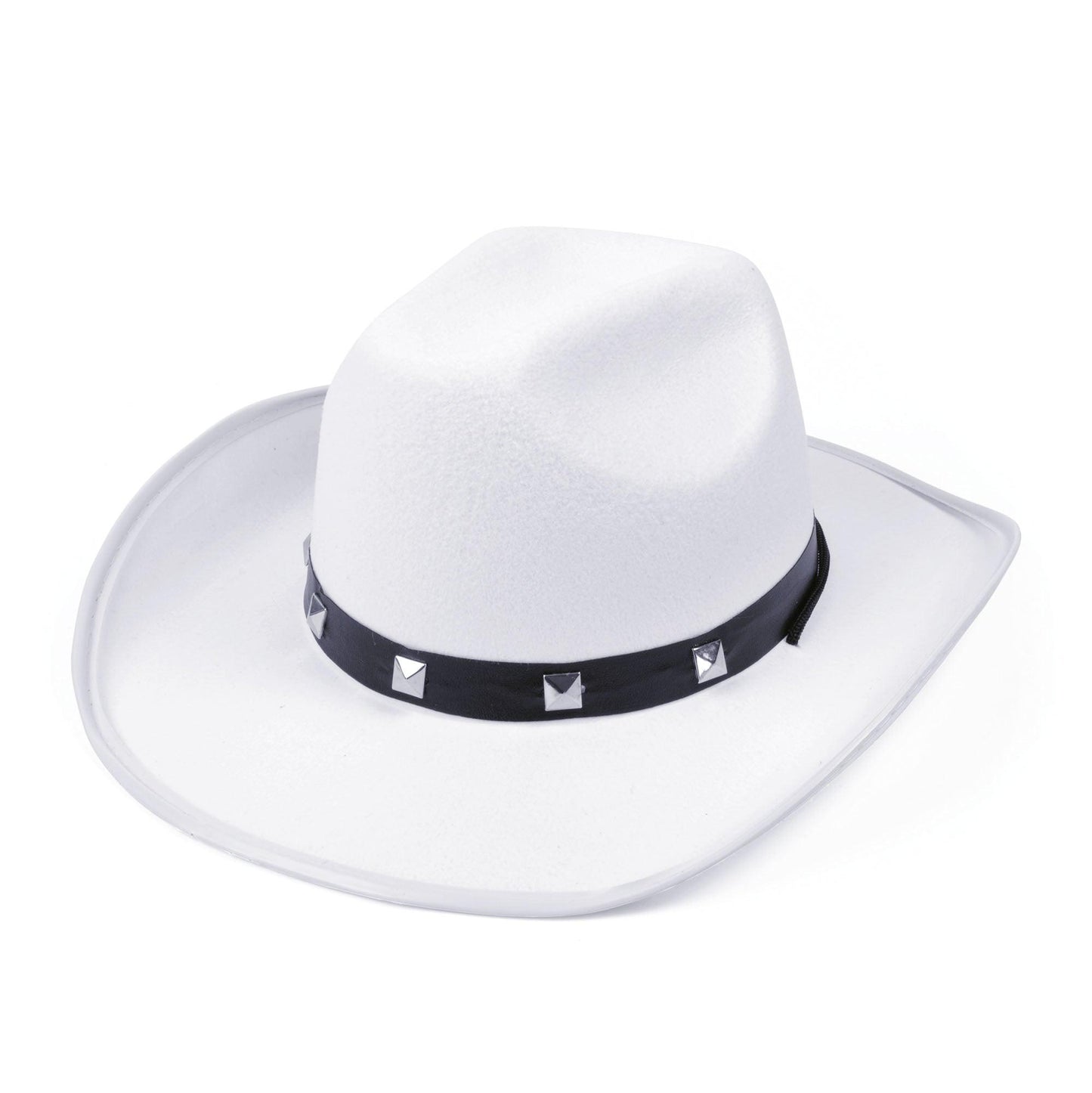 White Felt Cowboy Studded Hat - Labreeze