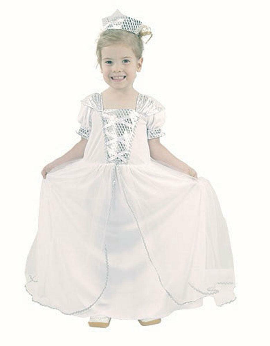 White Princess Toddler Costume Under 4 Years Girls Fairy Tale Book Week Outfit - Labreeze
