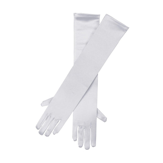 White Satin Gloves - Labreeze