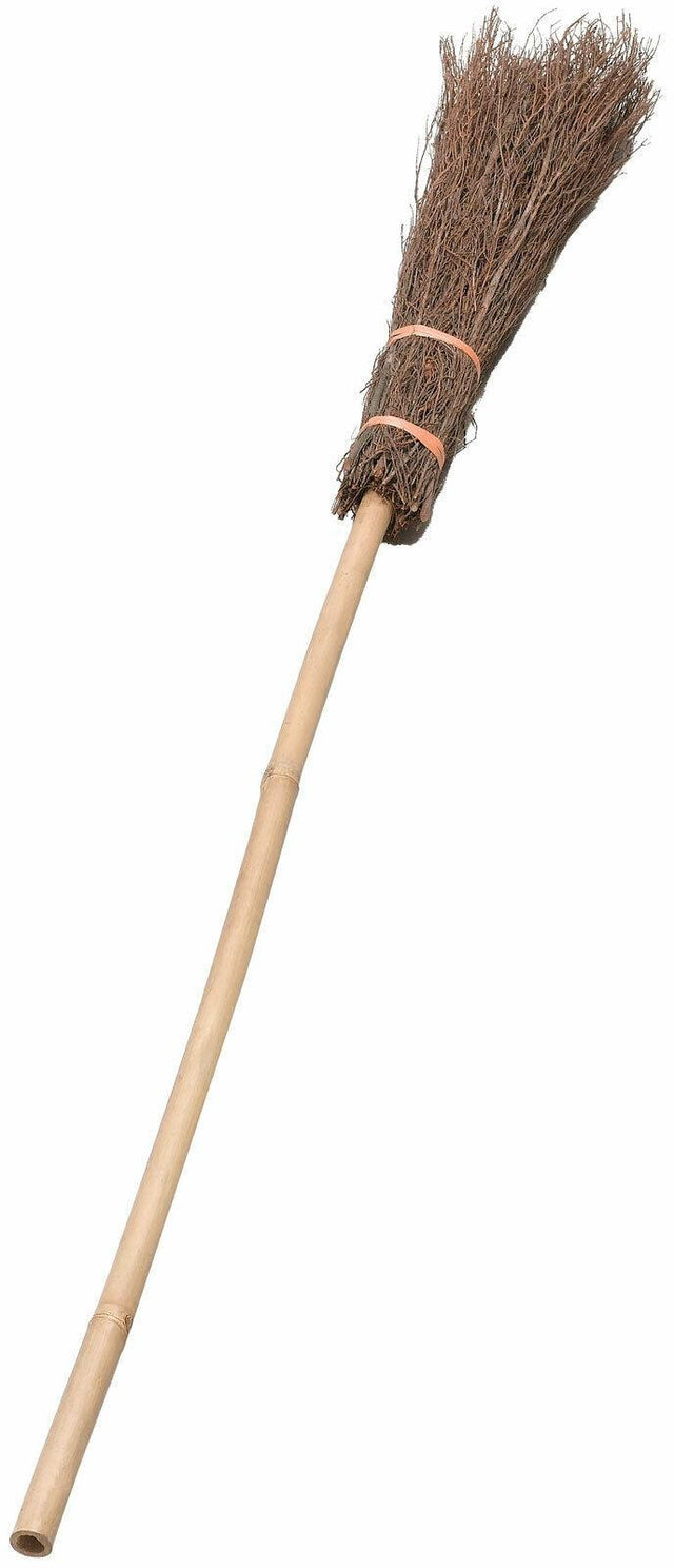 Witch Broomstick – Wooden Style Halloween Party Decoration Prop