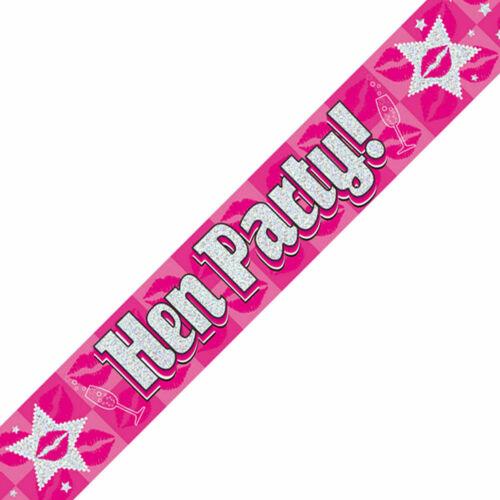 Women Hen Party Banner Holographic (9 ft) Wall Banners Decoration - Labreeze