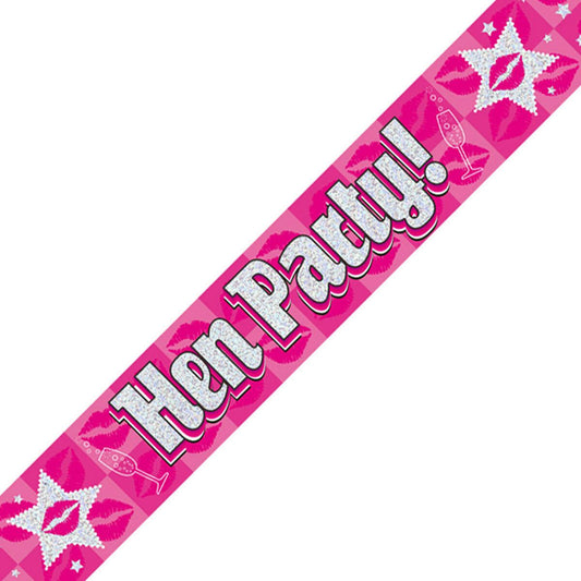 Women Hen Party Banner Holographic (9 ft) Wall Banners Decoration - Labreeze