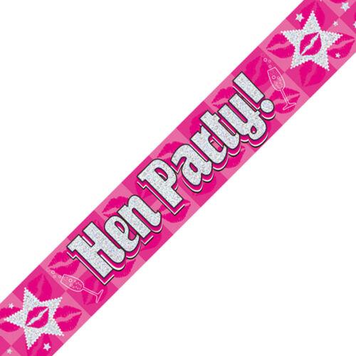 Women Hen Party Banner Holographic (9 ft) Wall Banners Decoration - Labreeze