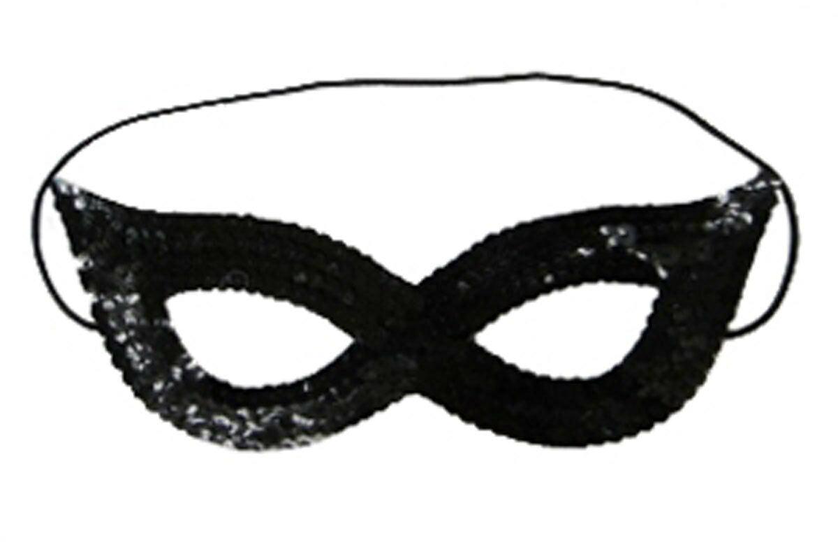 Women Masquerade Sequined Gangster Hat & Face Mask Shining Fancy Dress - Labreeze