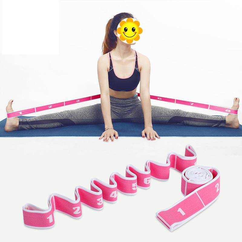 Yoga Pull Strap Belt Polyester Latex Elastic Latin Dance Stretching Band Loop Yoga Pilates GYM Fitness Exercise Resistance Bands - Labreeze