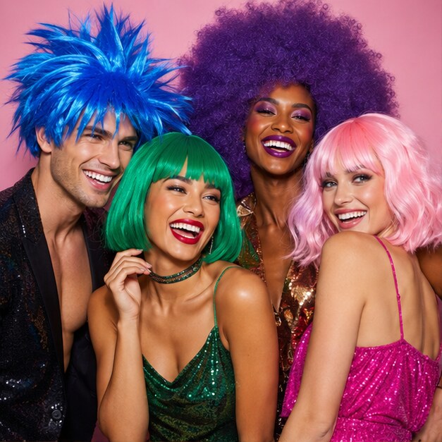 Colourful fancy dress wig inspiration